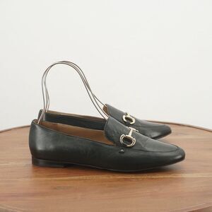 & Other Stories Womens Equestrian Loafers Gold Bit Black Leather 9 US